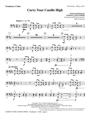 Carry Your Candle High - Trombone 3/Tuba