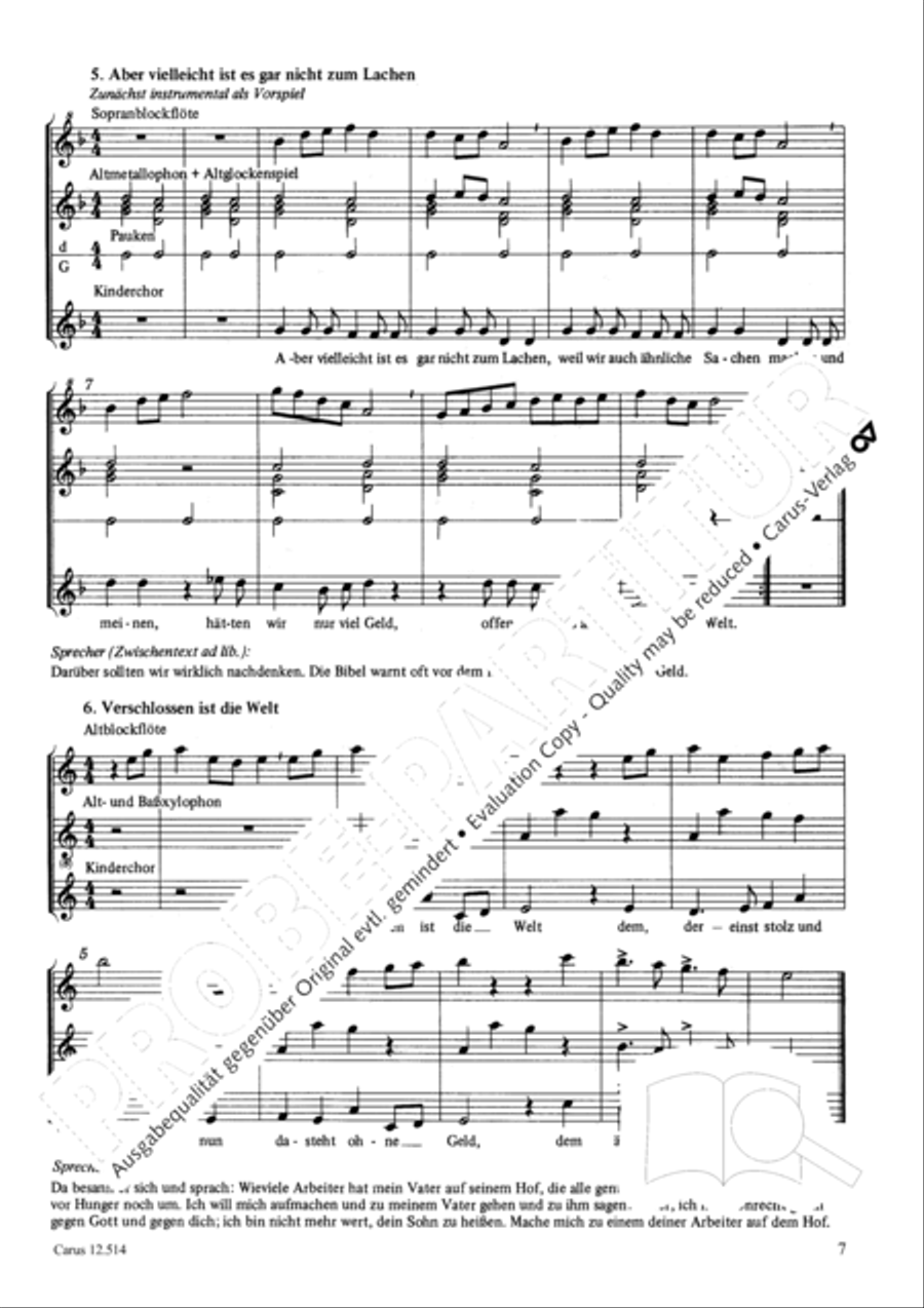 Der Sohn, der wieder heimkehrte 2-Part scores gallery preview page 8