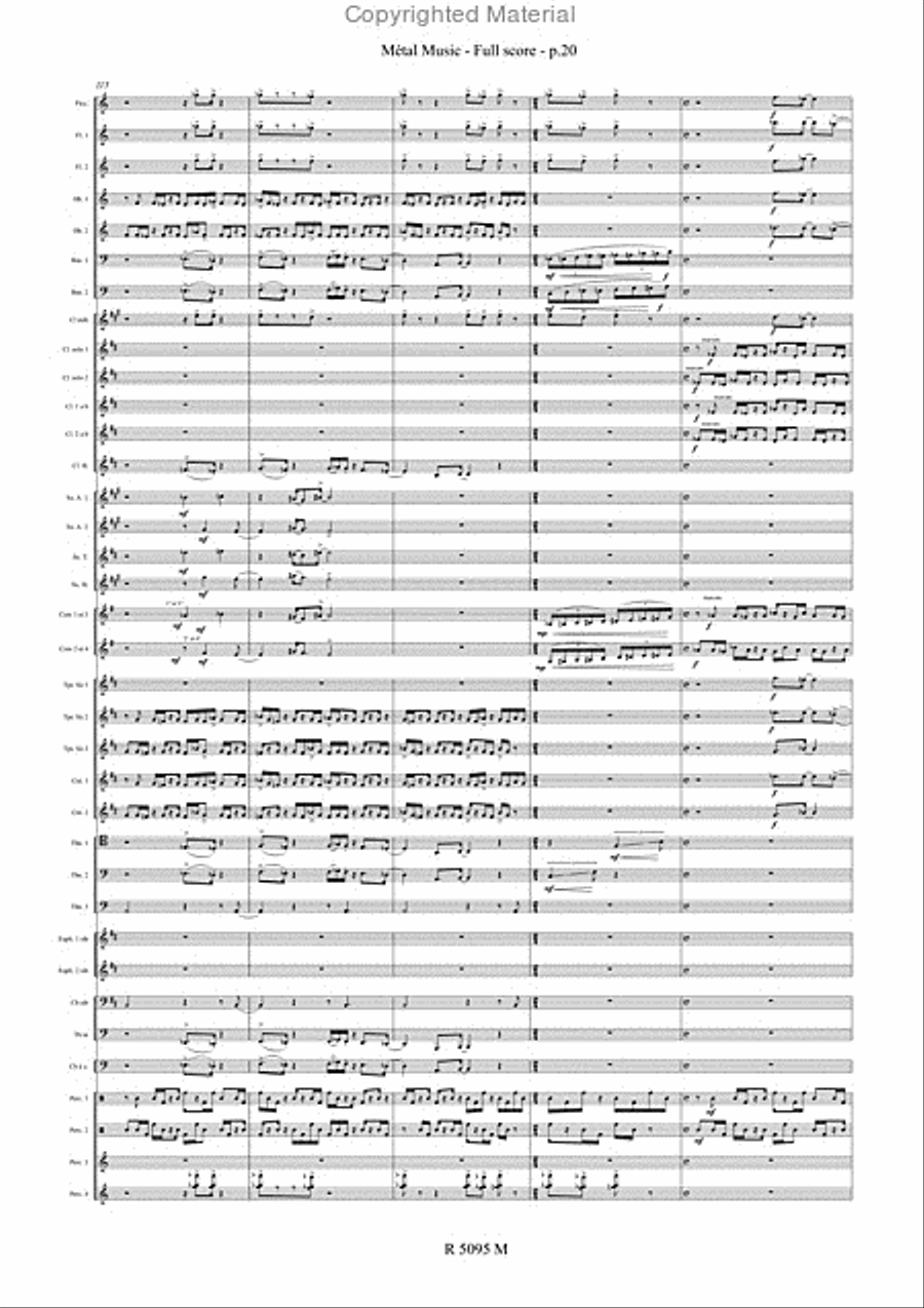 Metal Music Concert Band scores gallery preview page 21