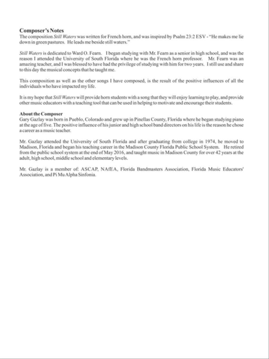 Still Waters Horn scores gallery preview page 3