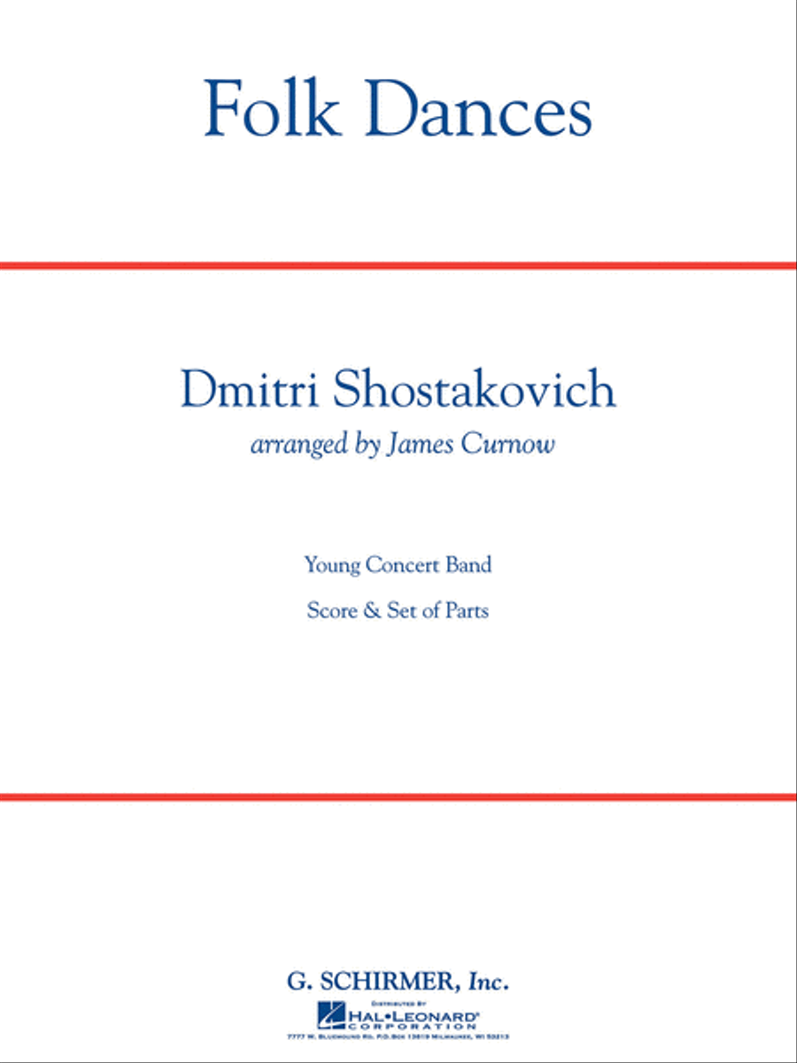 Folk Dances Concert Band scores gallery preview page 1