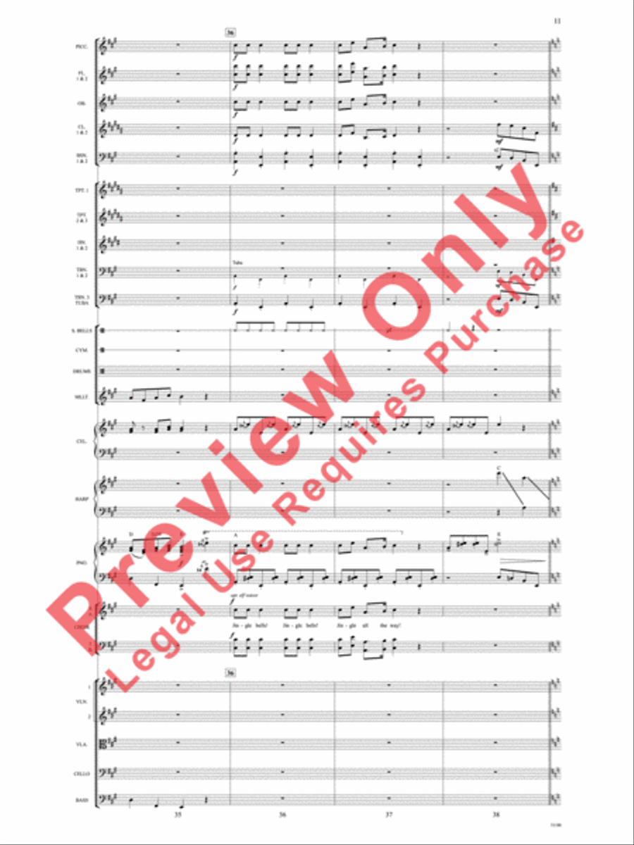Theme from Elf Choir scores gallery preview page 12