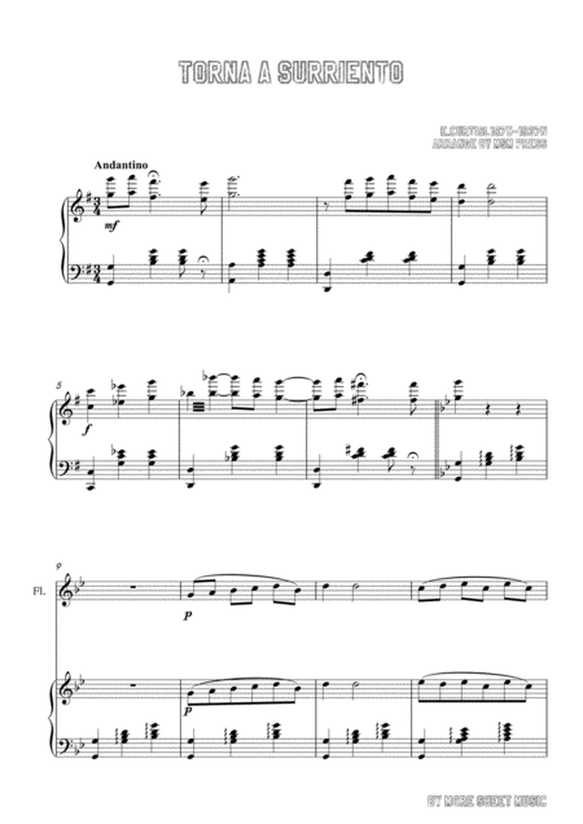 Curtis-Torna a Surriento,for Flute and Piano image number null