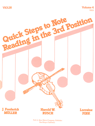 Book cover for Quick Steps To Notereading, Vol 4 - Cello