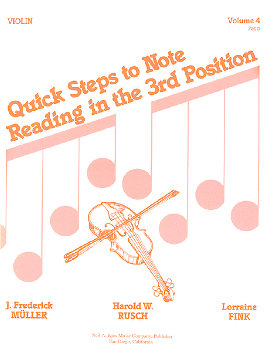 Quick Steps To Notereading, Vol 4 - Cello