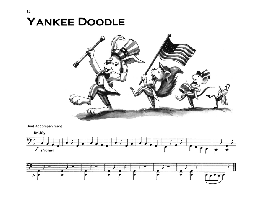 Yankee Doodle - Piano Solo (with Optional Duet Accompaniments) Piano scores gallery preview page 1