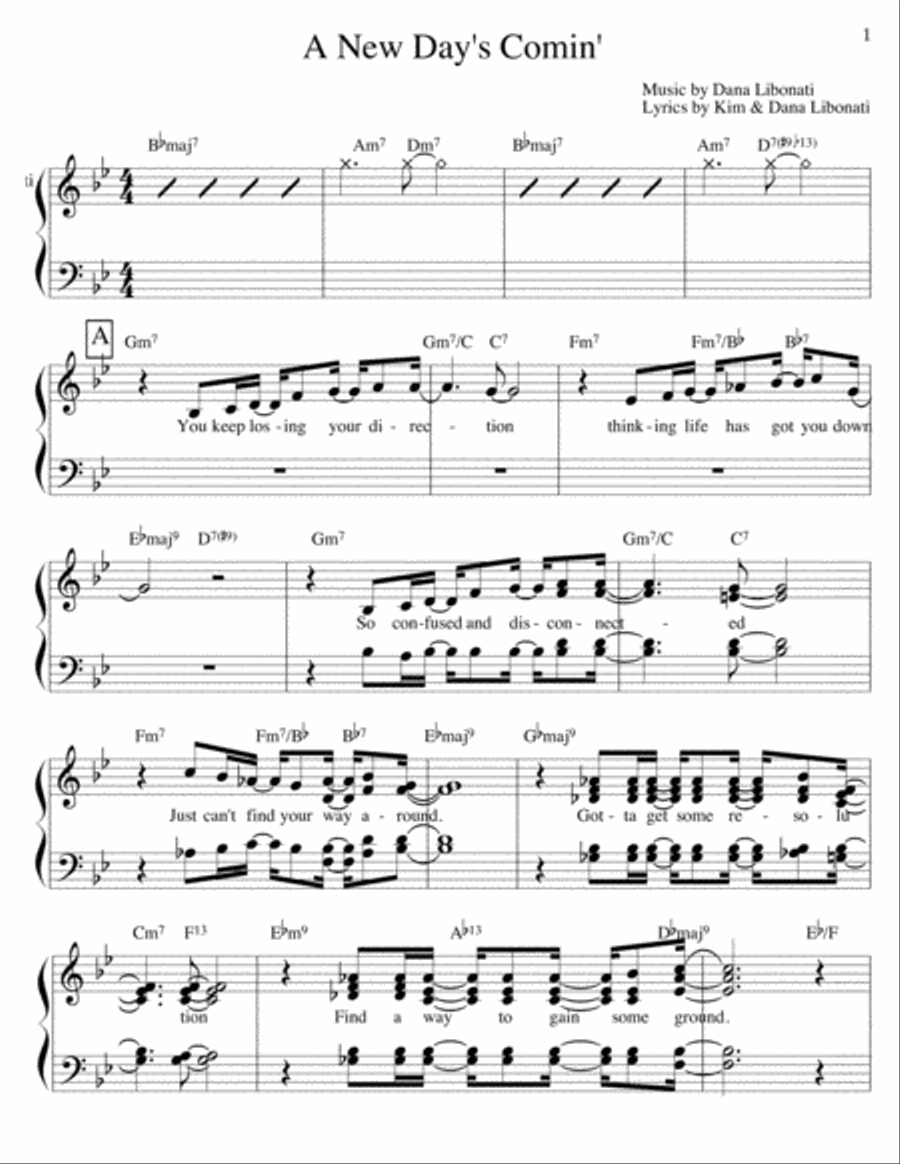 A New Day's Comin' 4-Part scores gallery preview page 1