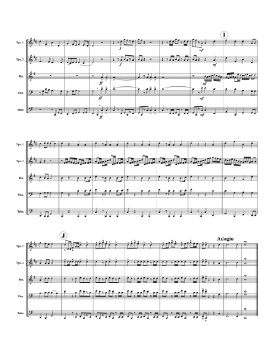 Hallelujah Chorus Hallelujah Chorus Brass Quintet scores gallery preview page 3