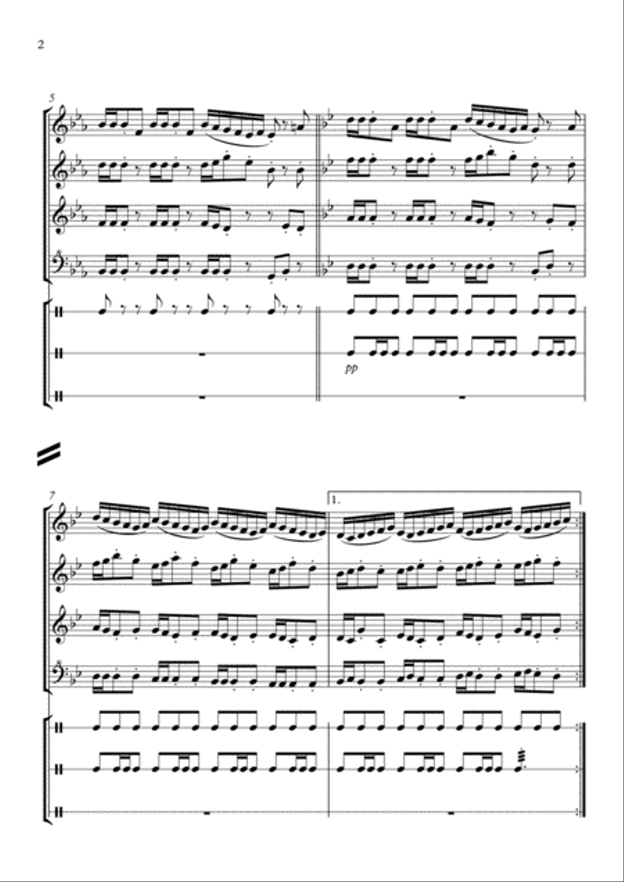 Museu de cera (Wax museum) - for recorder ensemble Recorder scores gallery preview page 2