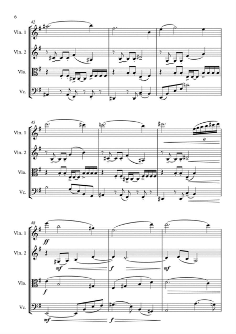 From Russia With Love String Quartet scores gallery preview page 6