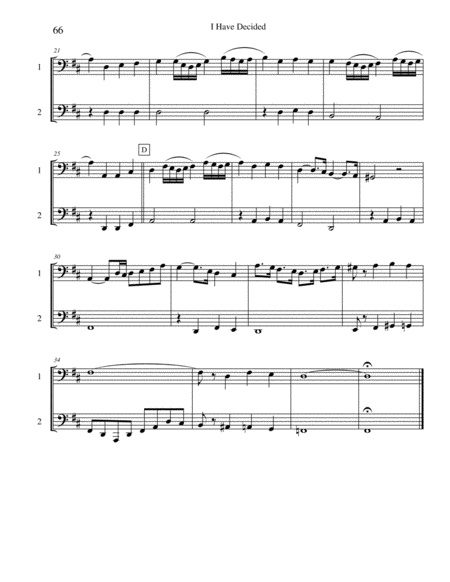 Ten Selected Hymns for the Performing Duet, Vol. 4 - trombone (euphonium) and bass trombone (tuba)