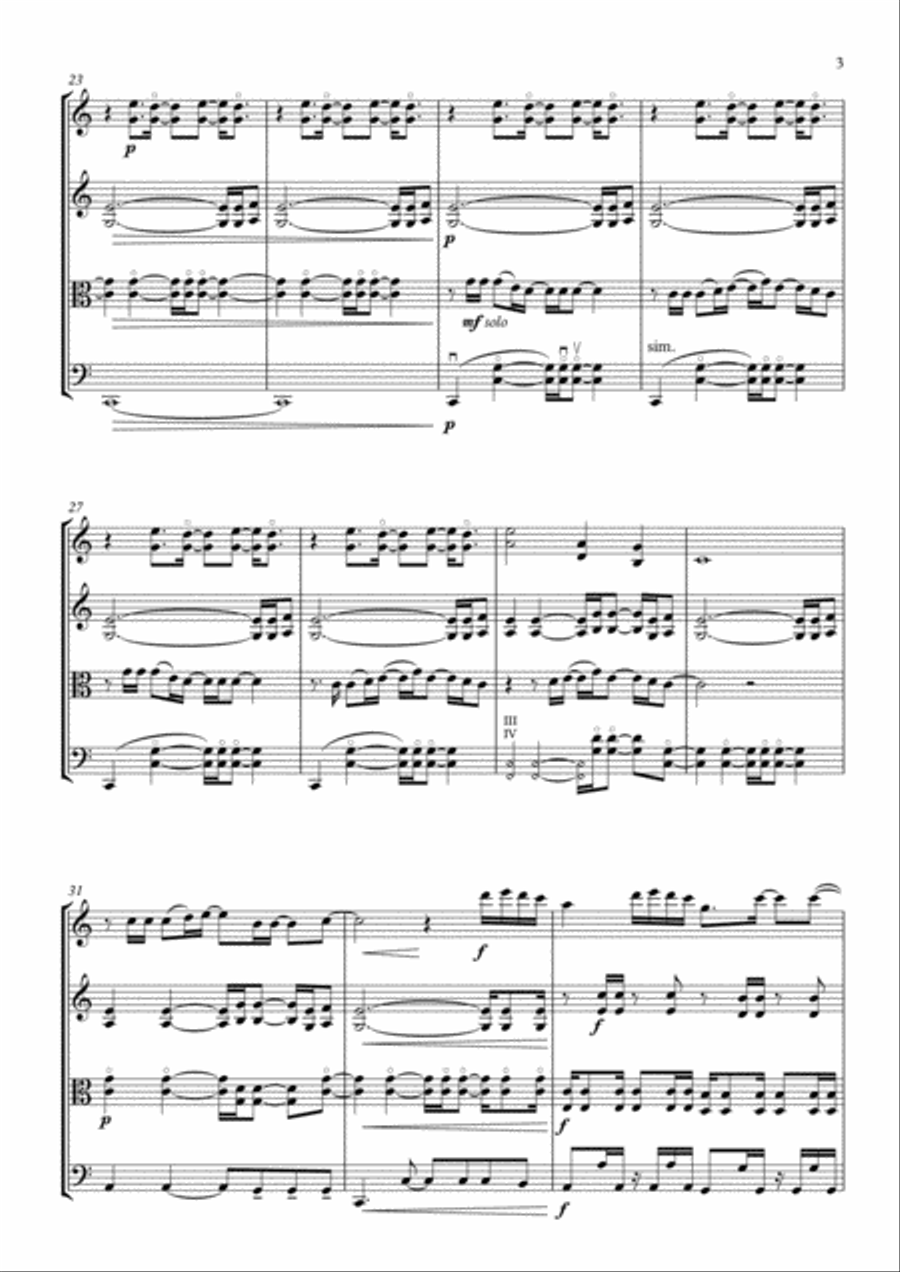 Ho Hey String Quartet scores gallery preview page 3