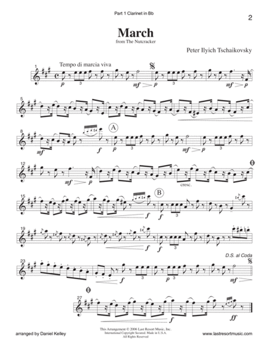 March from the Nutcracker for Woodwind Trio or Clarinet Trio