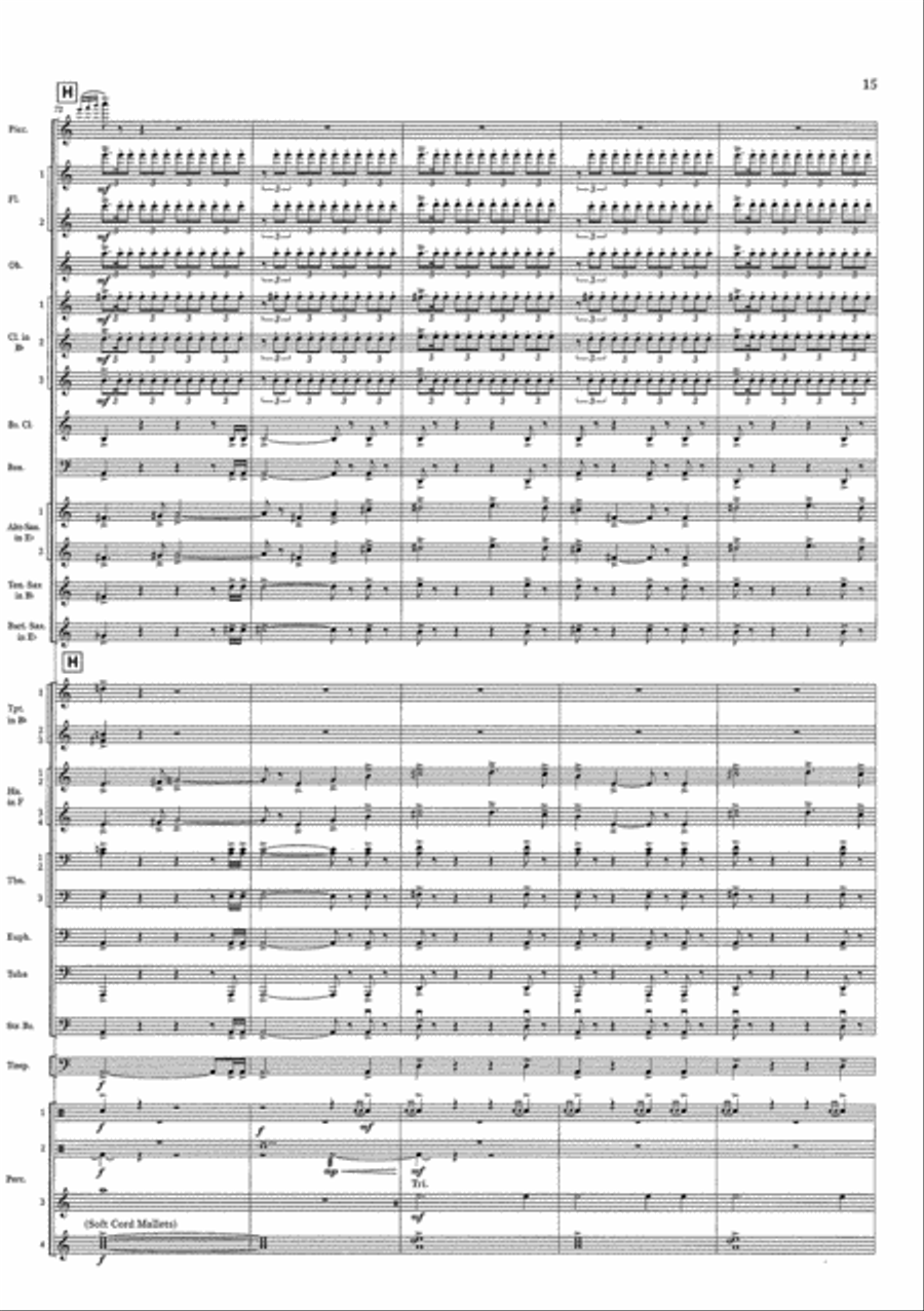Cry of the Last Unicorn Concert Band scores gallery preview page 15