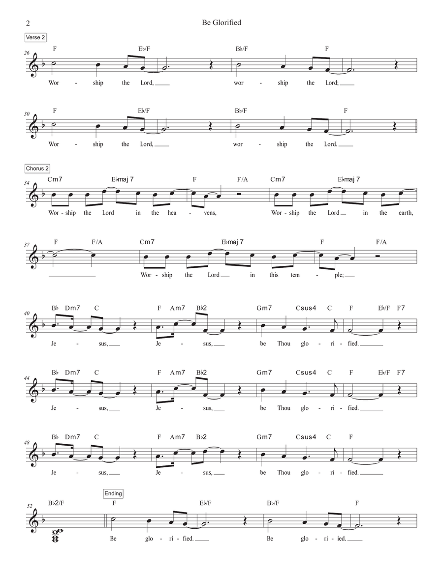 Be Glorified Be Glorified Piano scores gallery preview page 2