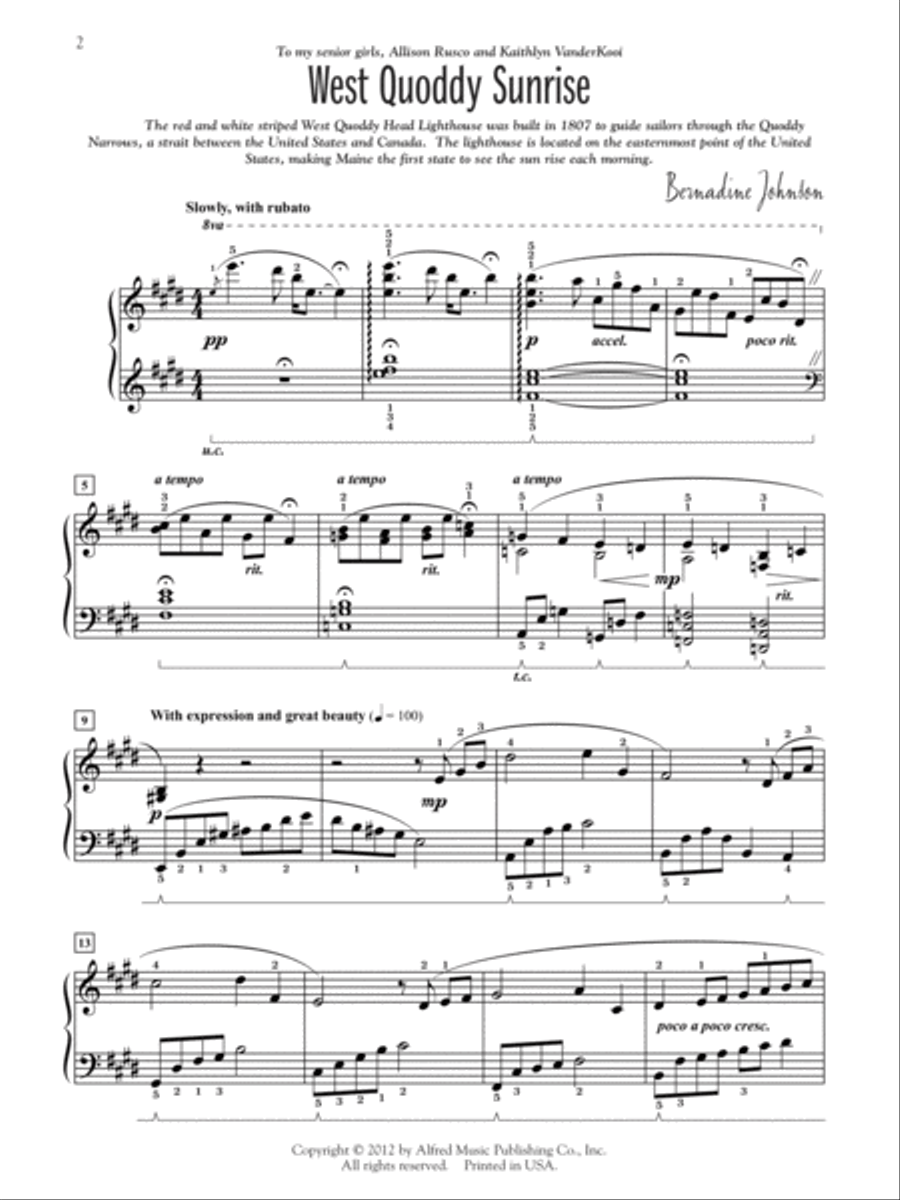 Magnificent Maine Piano Solo scores gallery preview page 2