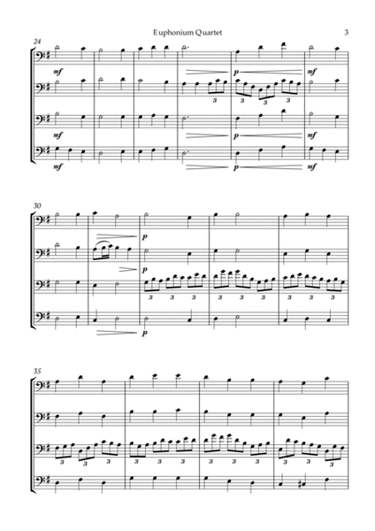 Bach Jesu, joy of man's desiring for Euphonium Quartet