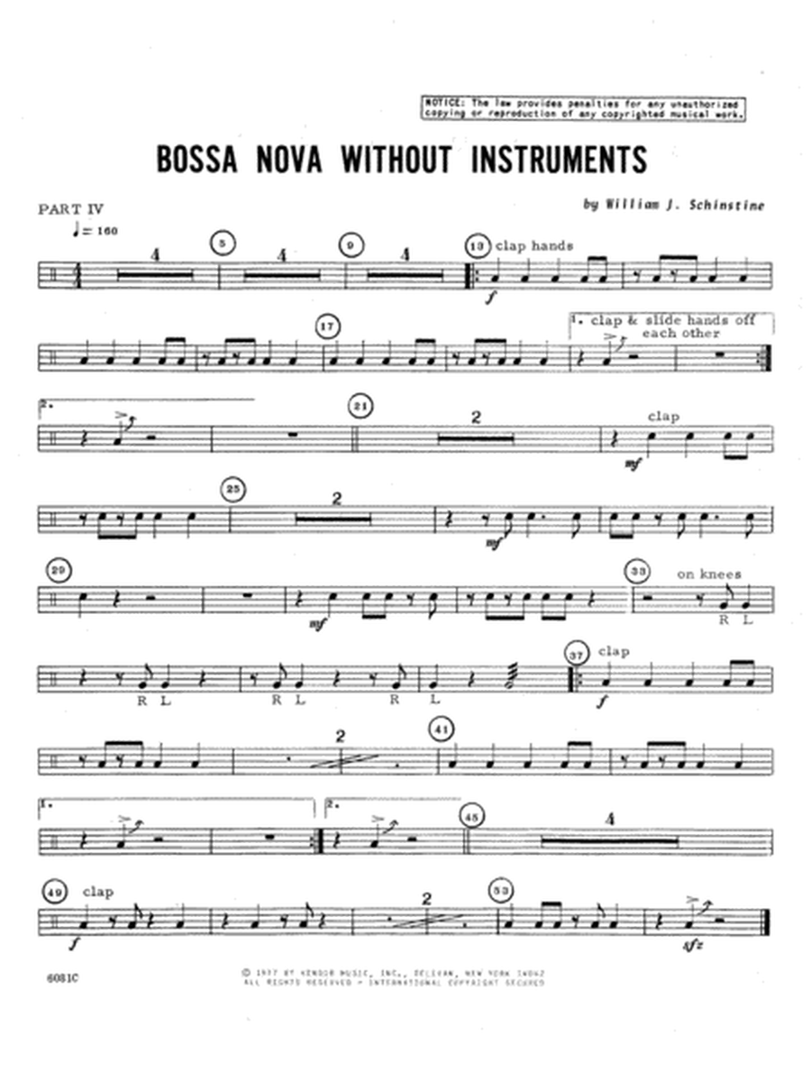 Bossa Nova Without Instruments - Percussion 4