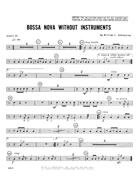 Bossa Nova Without Instruments - Percussion 4