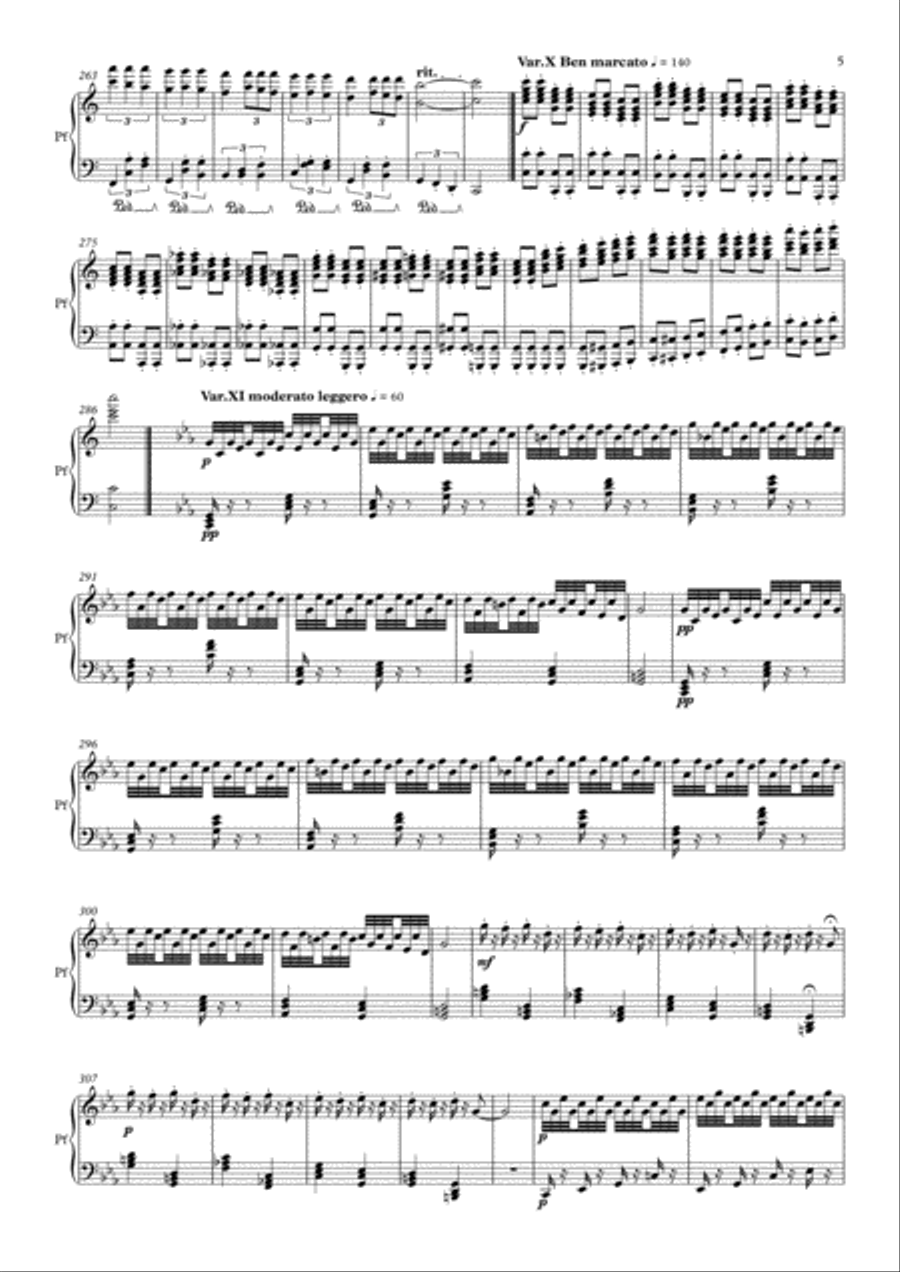 21 Variations in C on Mozart's Theme 