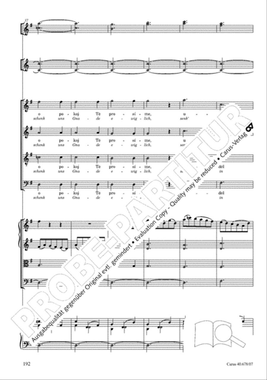 Missa pastoralis bohemica 4-Part scores gallery preview page 205