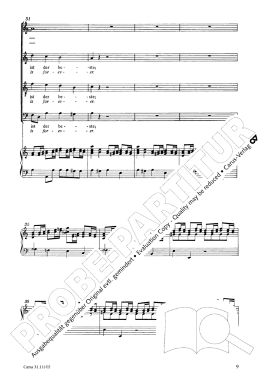 God's will is best, it shall be done (Was mein Gott will, das g'scheh allzeit) 4-Part scores gallery preview page 10