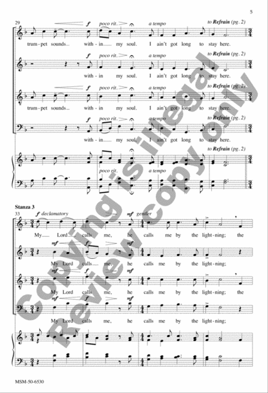 Steal Away to Jesus Steal Away to Jesus 4-Part scores gallery preview page 5