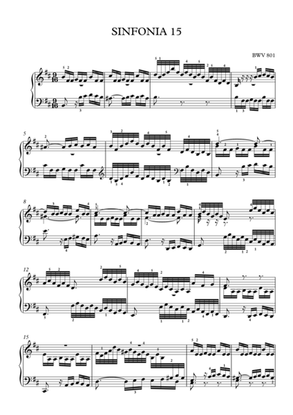 Sinfonia in B minor BWV 801