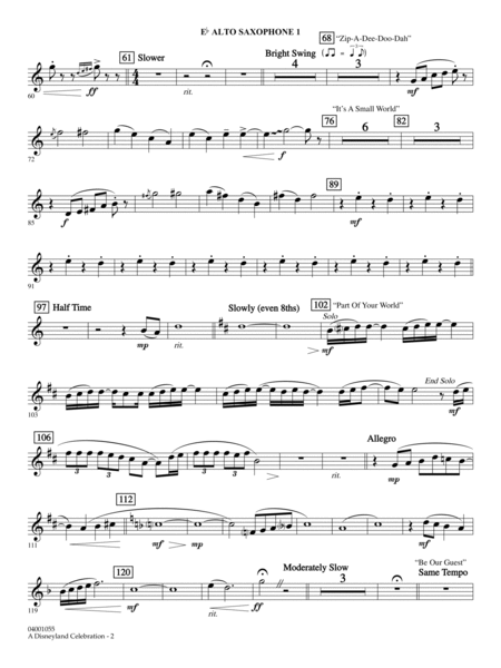 A Disneyland Celebration - Eb Alto Saxophone 1