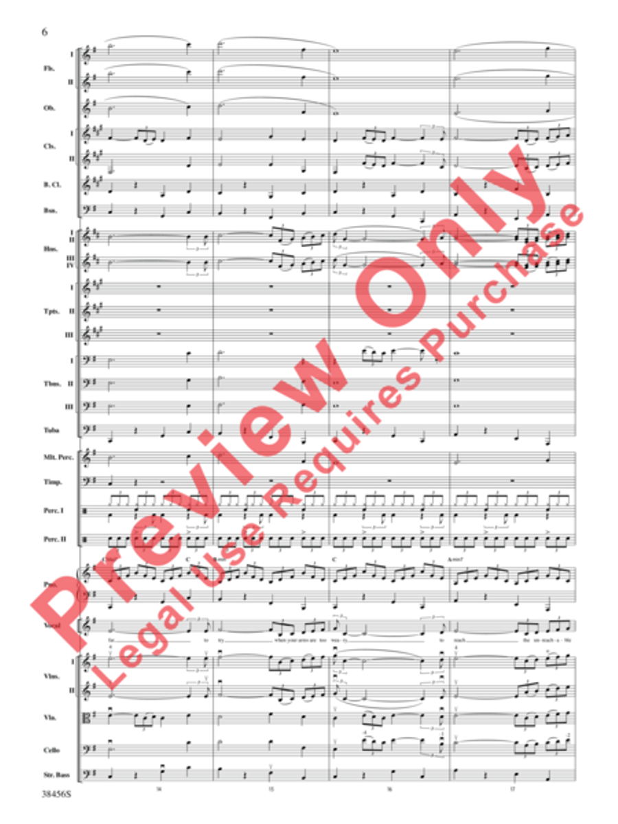 The Impossible Dream (from Man of La Mancha) Full Orchestra scores gallery preview page 7