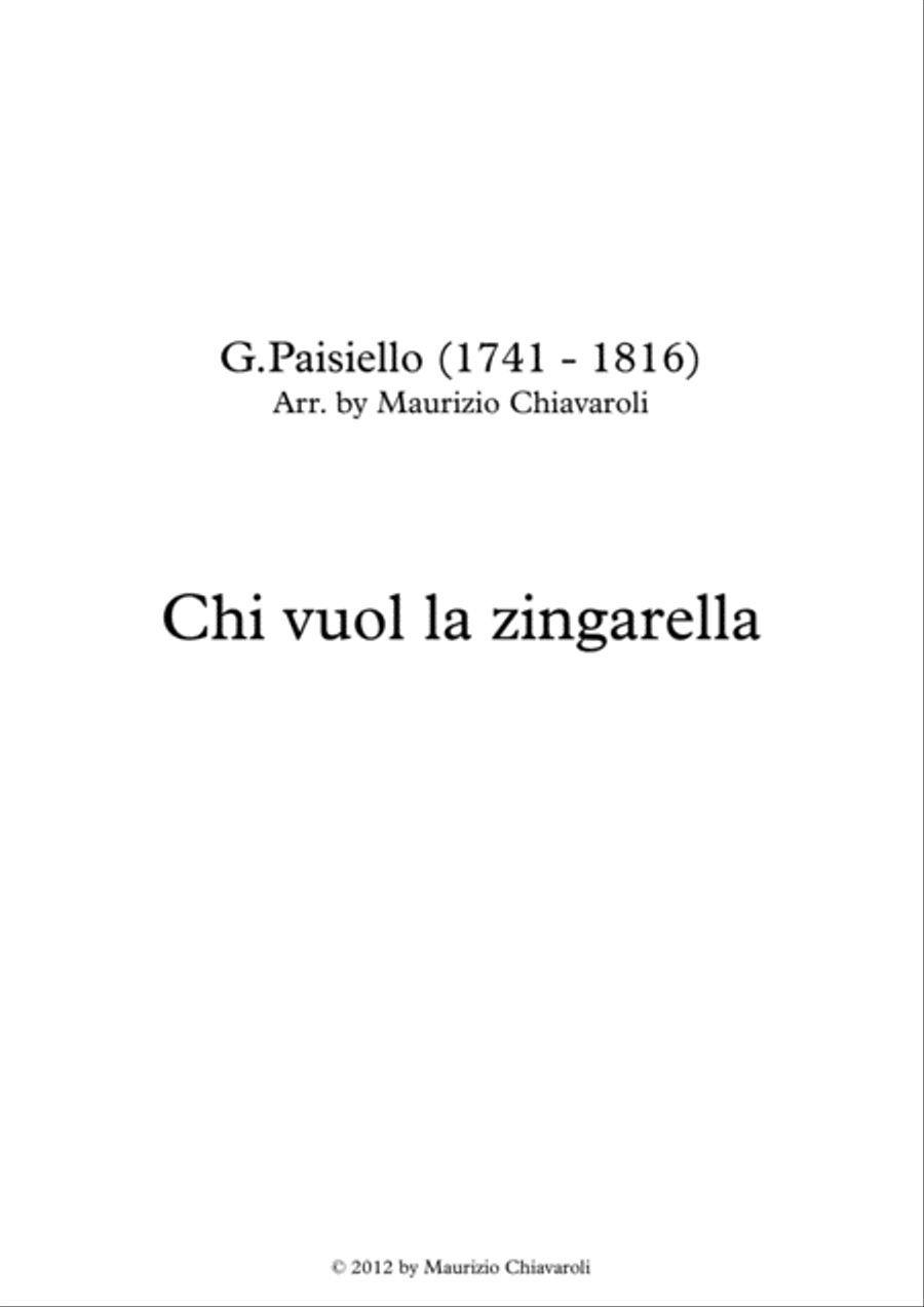 Chi vuol la zingarella