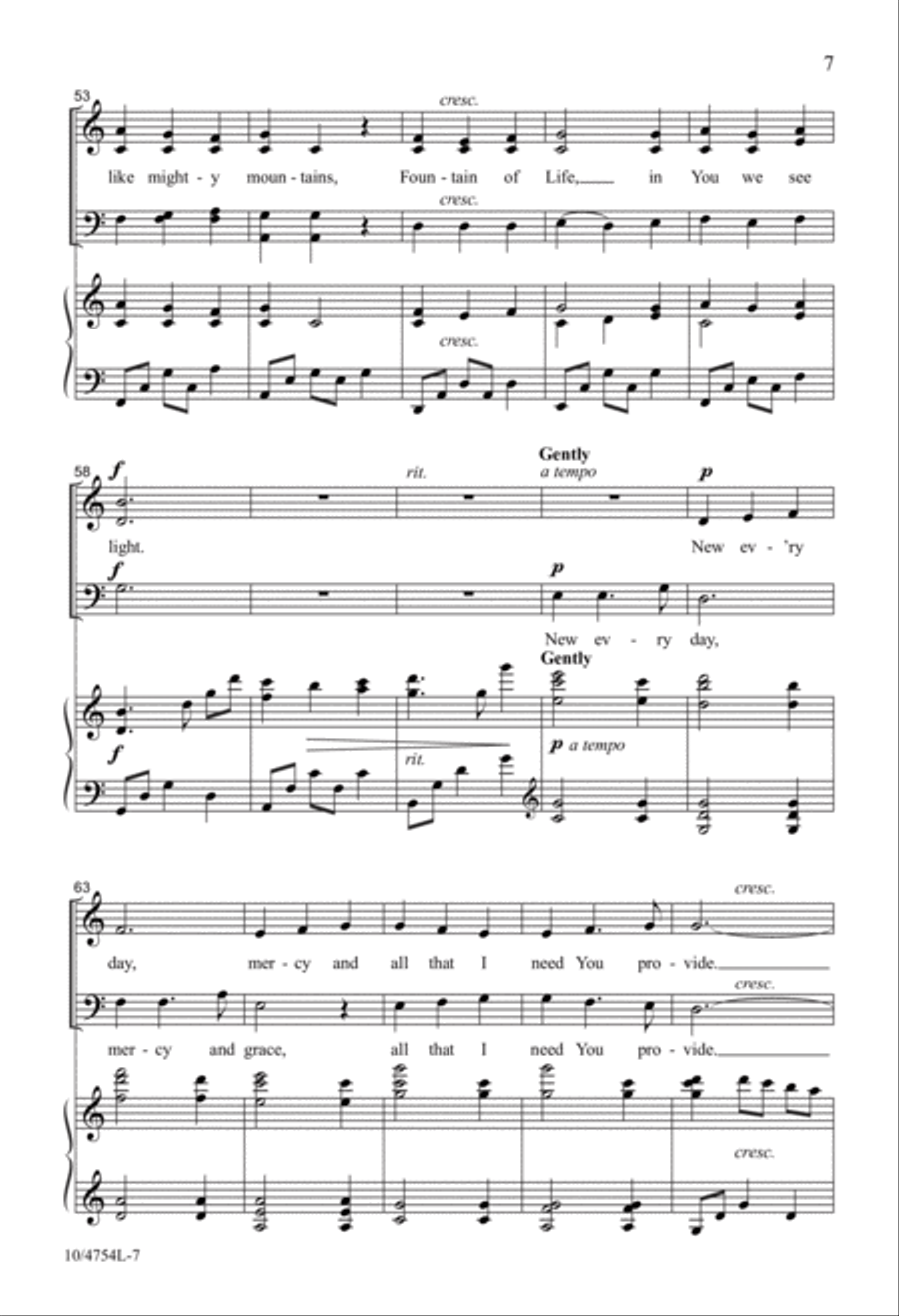 Mercy Flows 4-Part scores gallery preview page 6