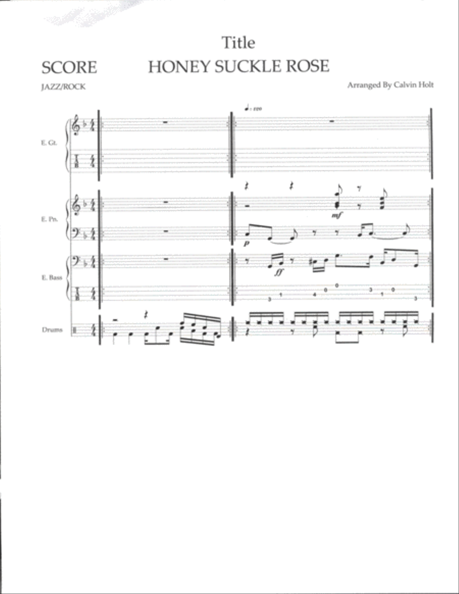 HONEY SUCKLE ROSE School and Community scores gallery preview page 1