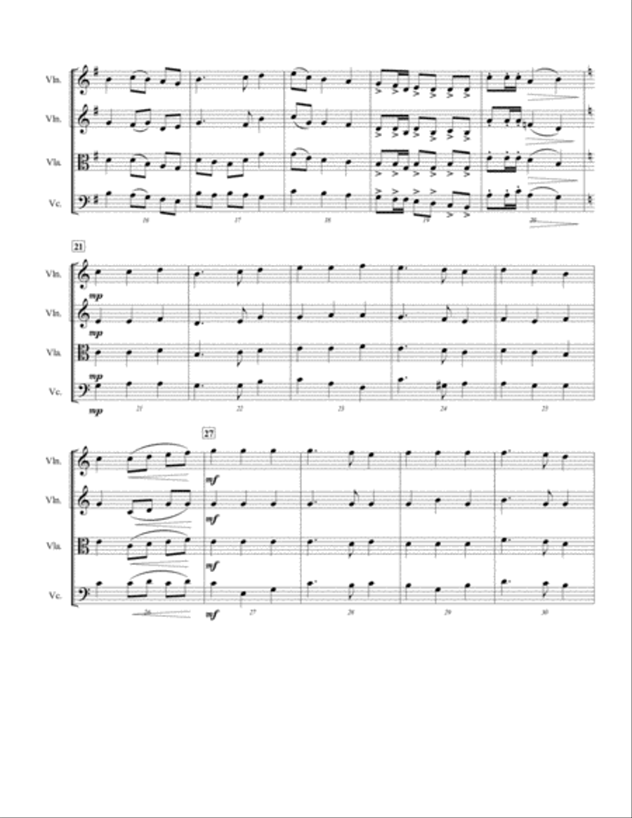 God Save the Queen (My Country Tis of Thee) String Trio scores gallery preview page 4