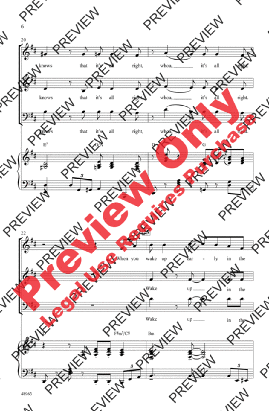 It's All Right 3-Part scores gallery preview page 6