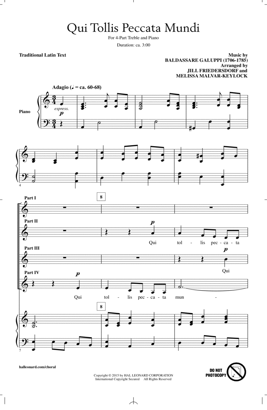 Qui Tollis Peccata Mundi Qui Tollis Peccata Mundi 4-Part scores gallery preview page 1