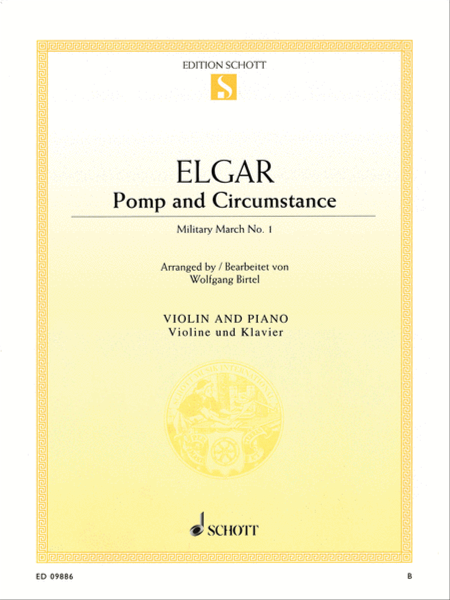 Pomp and Circumstance Military March No. 1 Violin Solo scores gallery preview page 1