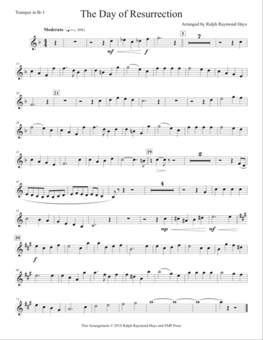 The Day of Resurrection (for Brass Quintet) Brass Quintet scores gallery preview page 4