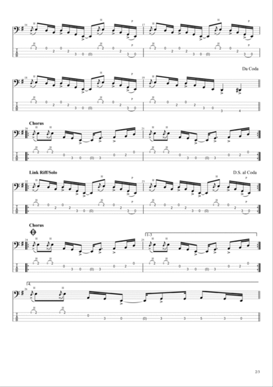 Cochise Bass Guitar scores gallery preview page 2