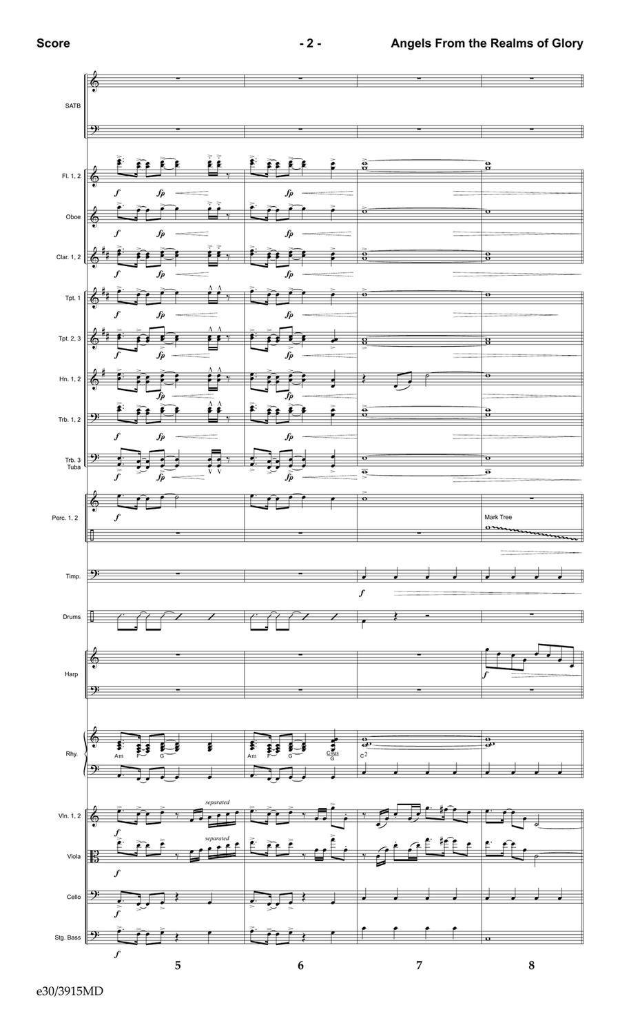 Angels from the Realms of Glory - Downloadable Orchestration Set of Parts scores gallery preview page 4