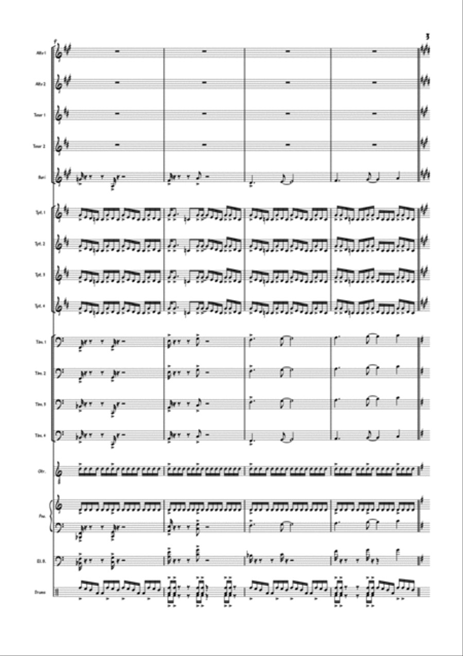 Thee Thee Thee Thee Jazz Ensemble scores gallery preview page 4