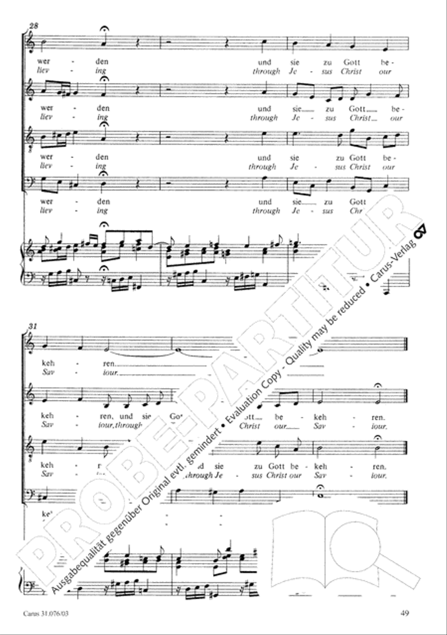 The heavens are telling the Father's glory (Die Himmel erzahlen die Ehre Gottes) 4-Part scores gallery preview page 50