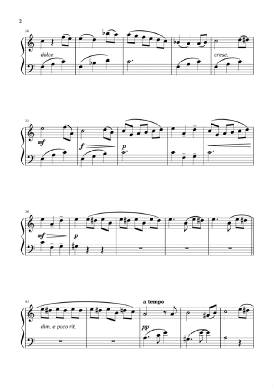 Fur Elise (easy intermediate version) Piano Method scores gallery preview page 2