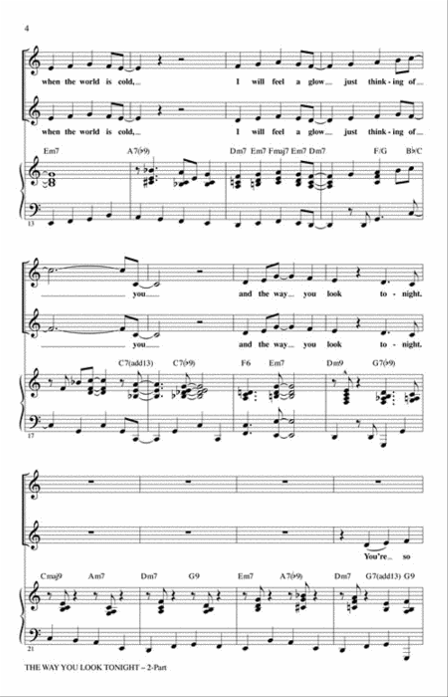 The Way You Look Tonight 2-Part scores gallery preview page 3