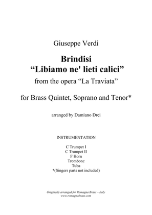 Book cover for Brindisi from Traviata - Brass Quintet, Soprano and Tenor