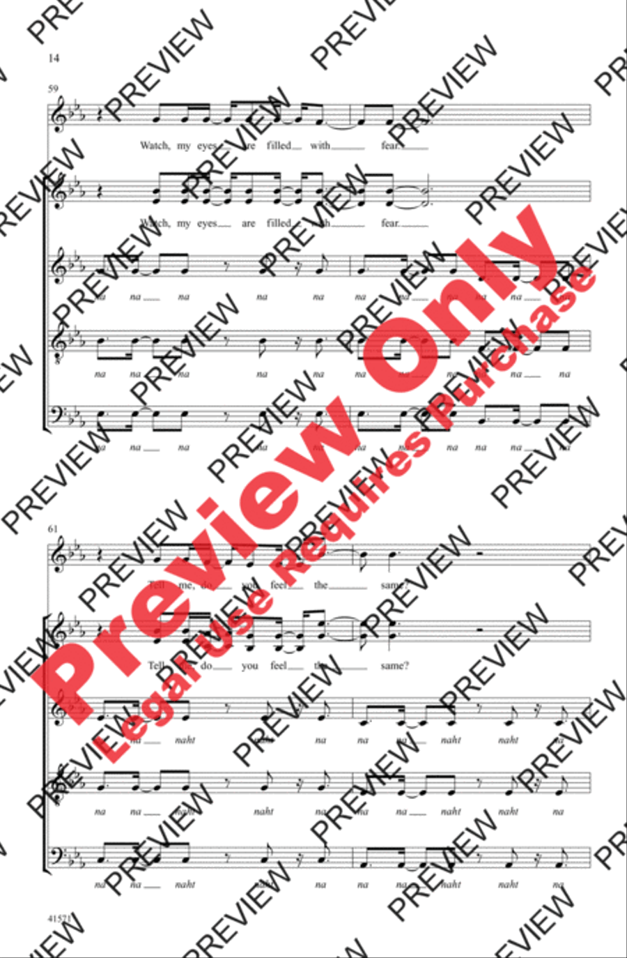 I Need Your Love 4-Part scores gallery preview page 14