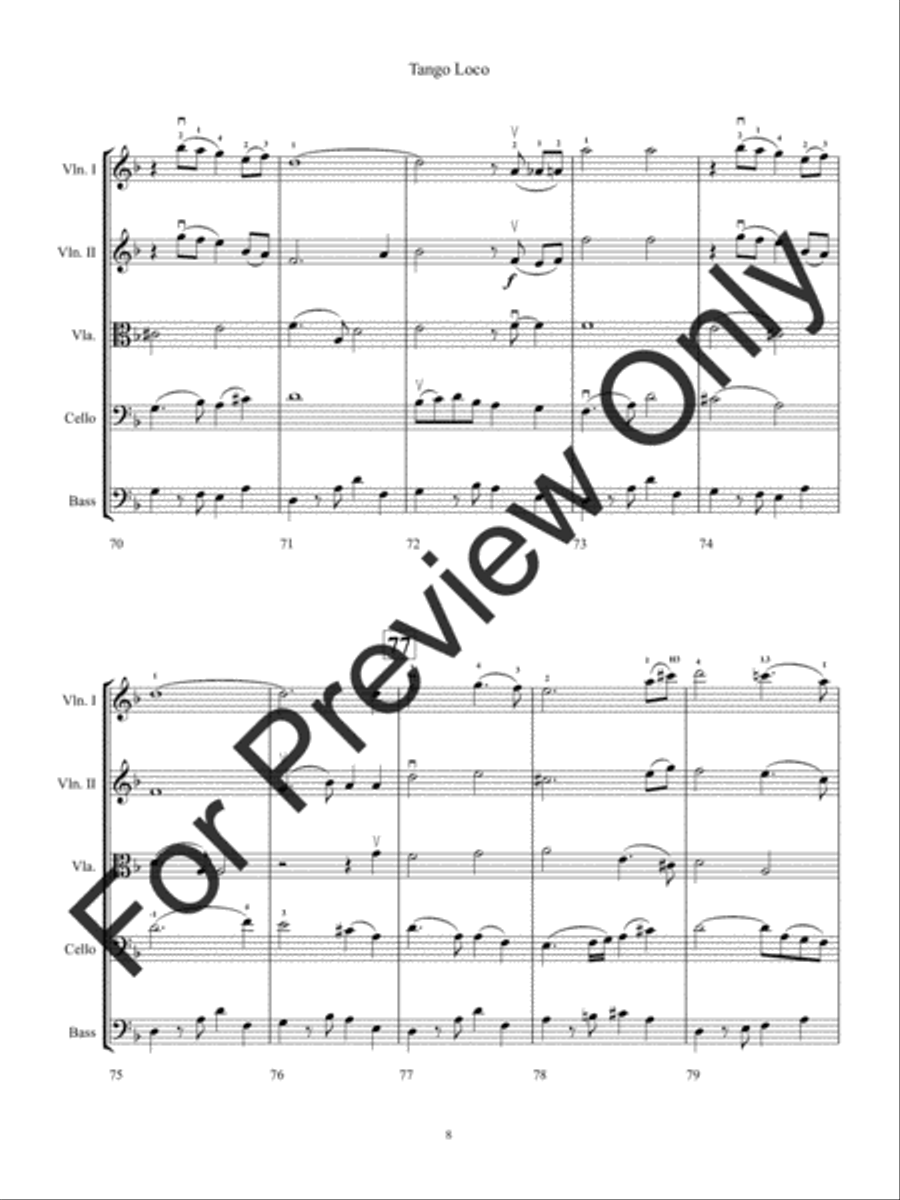 Tango Loco String Orchestra scores gallery preview page 11