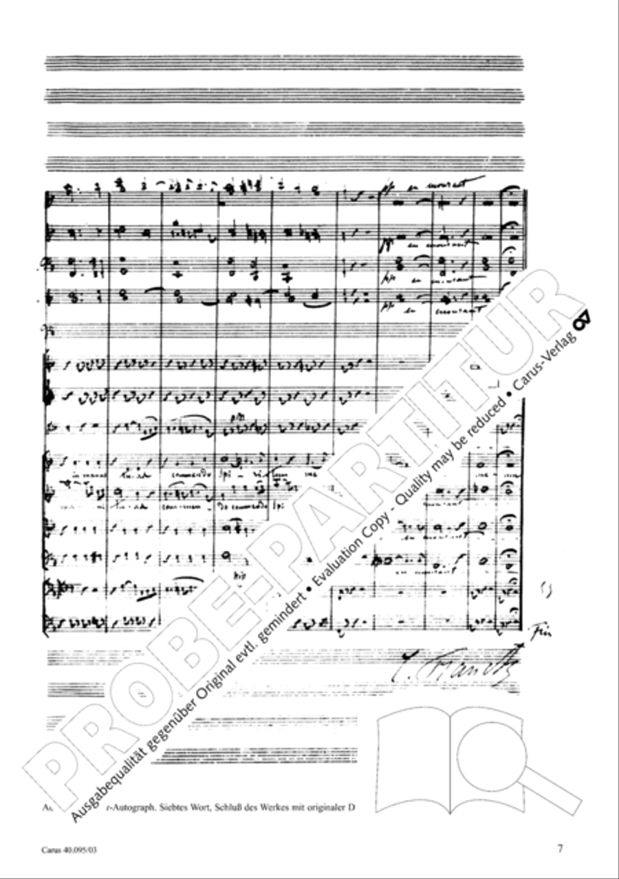The Seven Words (Die Sieben Worte) 4-Part scores gallery preview page 8