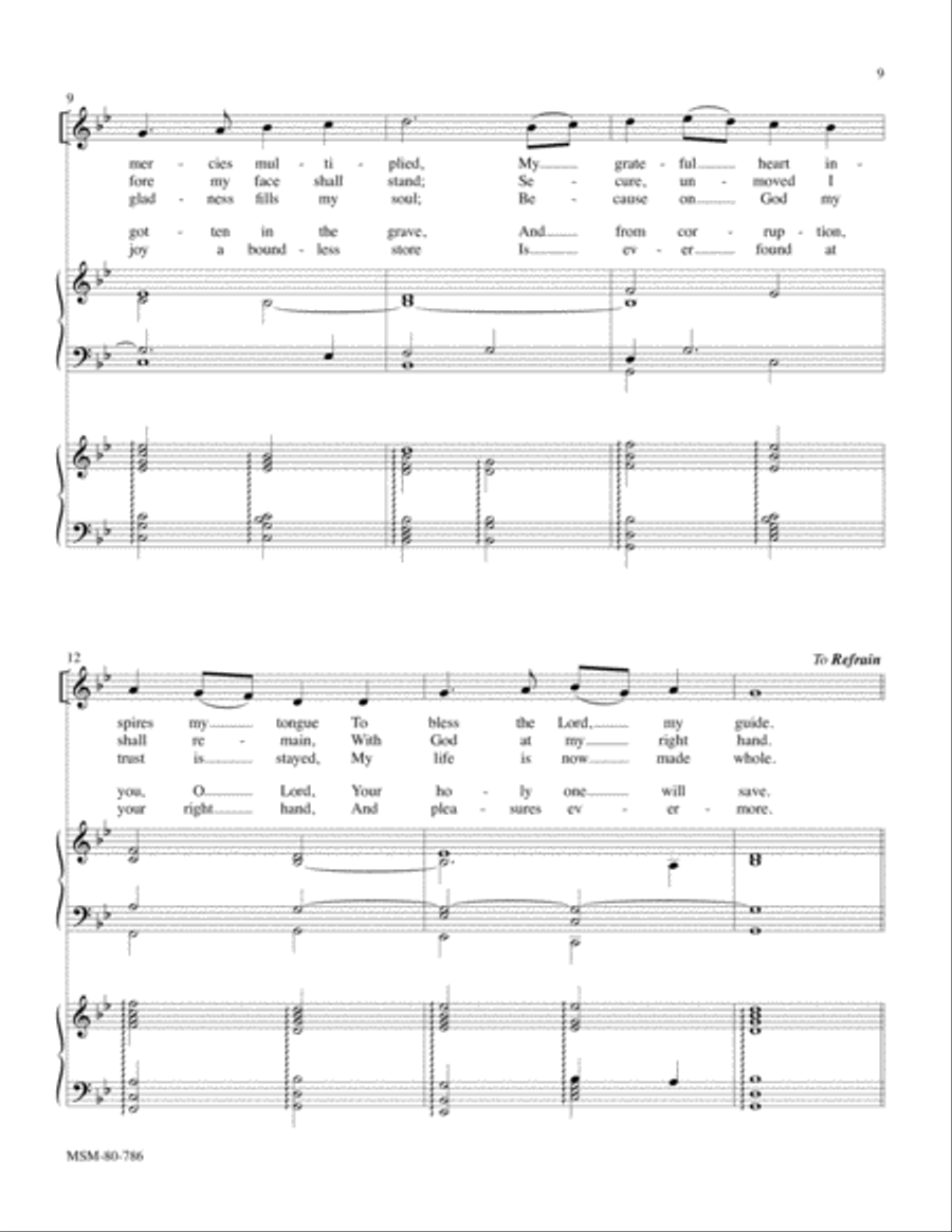 Psalm 16 4-Part scores gallery preview page 2