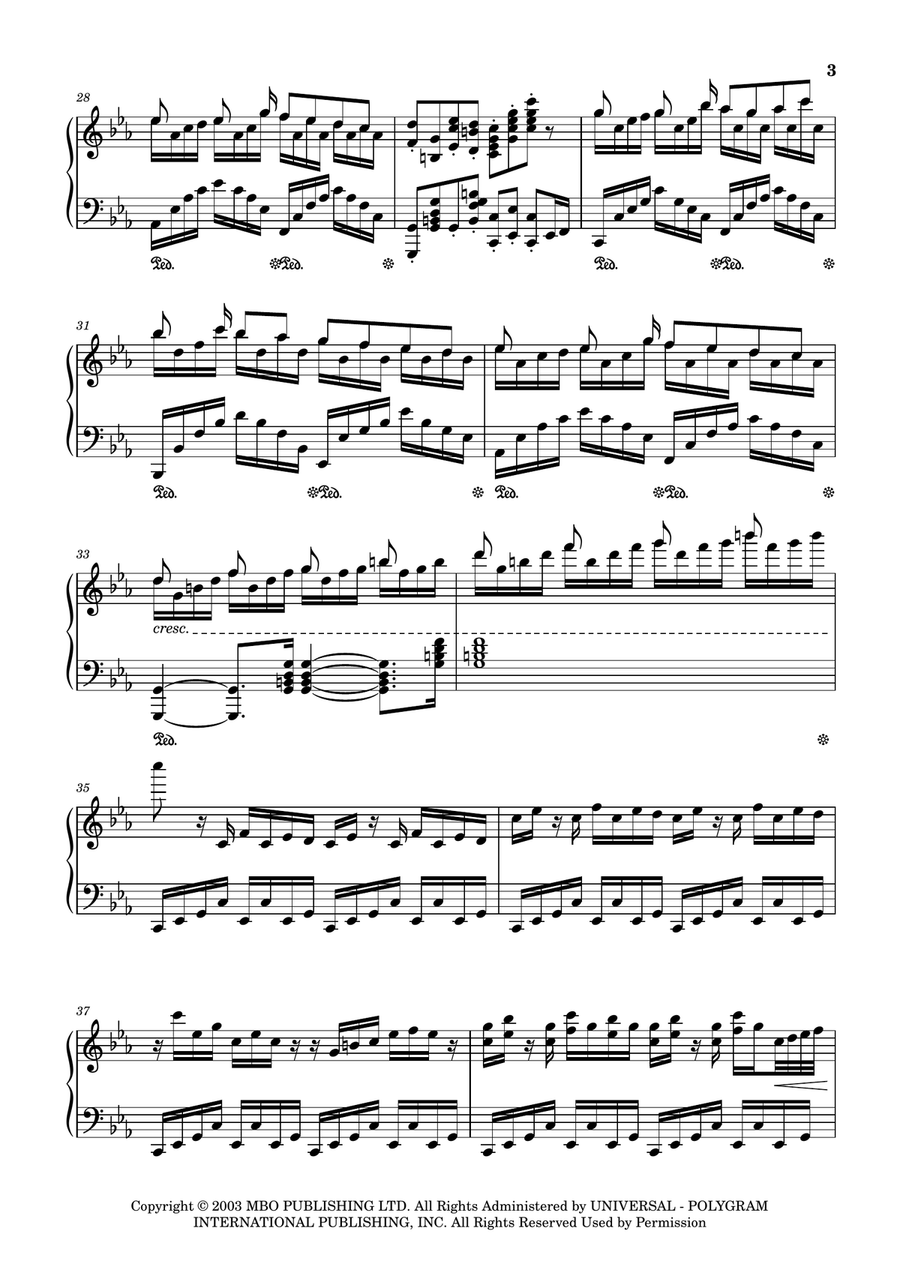 Croatian Rhapsody Piano Solo scores gallery preview page 3